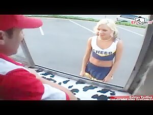 Petite blonde college Teen with tiny tits pick up for spontaneous car sex