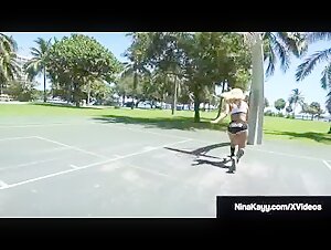 PAWG Nina Kayy Plays More Than Ball With A Big Black Cock!