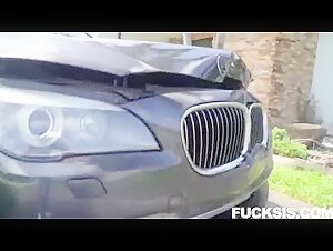 Stubborn Stepsis Alicia Williams Blows Stepbro For Crushed CAR