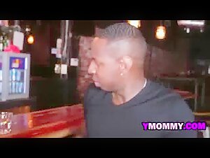 Smoking hot waithress banged by two black guys in the bar